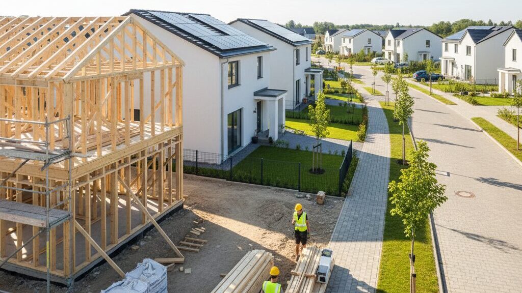 土地活用が成功し収益化を実現した後の明るい住宅街の風景