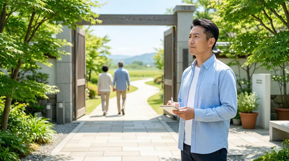 理想の未来に向けた「最初の一歩」を象徴するイメージ図。開放的な空間と黄金色の光が、勇気を持って動いた人がしっかり得をできる、新しい人生の始まりを視覚化している。